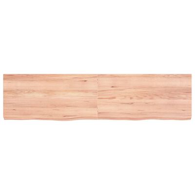 vidaXL Tablero mesa madera roble tratada marrón claro 160x40x(2-6) cm