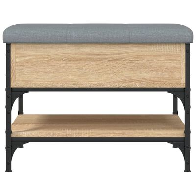 vidaXL Banco zapatero madera de ingeniería roble Sonoma 62x42x45 cm