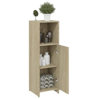 vidaXL Armario de baño madera contrachapada color roble 30x30x95 cm