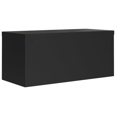 vidaXL Armario archivador de acero negro 90x40x110 cm