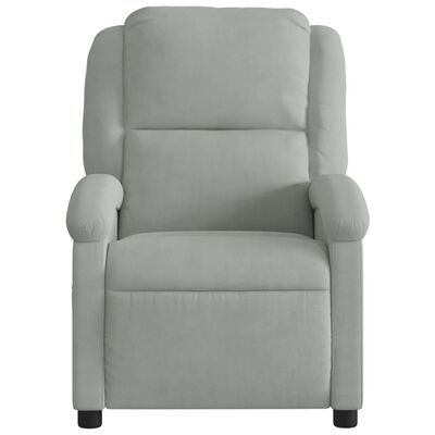 vidaXL Sillón reclinable de terciopelo gris claro