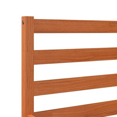 vidaXL Cama sin colchón madera maciza de pino marrón cera 100x200 cm