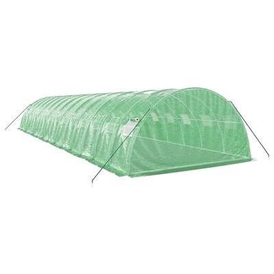 vidaXL Invernadero con estructura de acero verde 56 m² 14x4x2 m