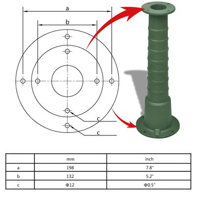 vidaXL Soporte de bomba manual de agua para jardín hierro fundido