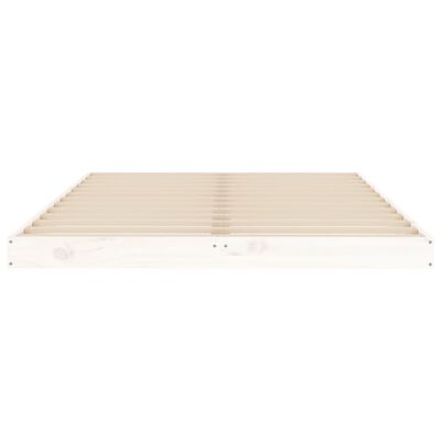 vidaXL Estructura de cama sin colchón madera maciza blanca 120x190 cm