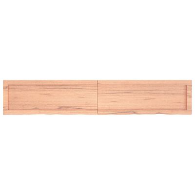 vidaXL Estante pared madera roble tratada marrón claro 160x30x(2-4) cm