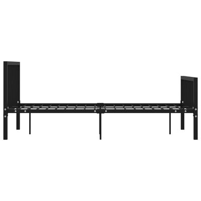 vidaXL Estructura de cama sin colchón metal negro 120x200 cm