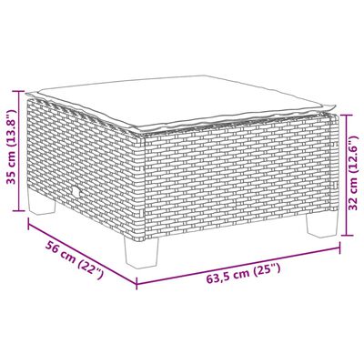 vidaXL Set de muebles de jardín 6 pzas y cojines ratán sintético gris