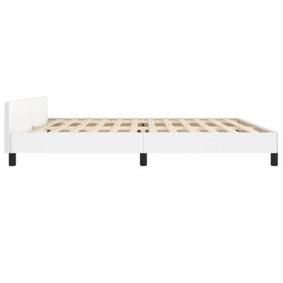 vidaXL Estructura de cama con cabecero sin colchón blanco 200x200 cm