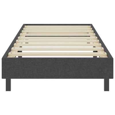 vidaXL Cama box spring tela gris oscuro 80x200 cm