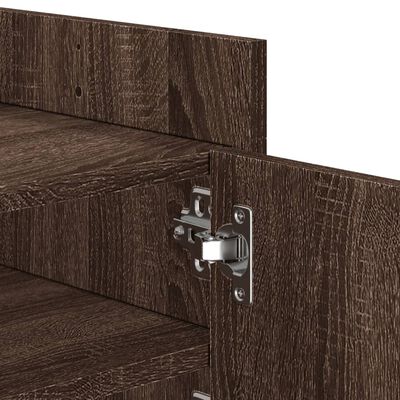 vidaXL Mueble TV madera contrachapada color marrón roble 100x35x40 cm