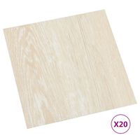 vidaXL Tarimas de suelo autoadhesivas 20 uds PVC beige 1,86 m²