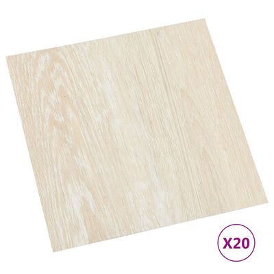 vidaXL Tarimas de suelo autoadhesivas 20 uds PVC beige 1,86 m²