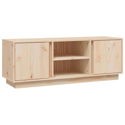 vidaXL Mueble de TV de madera maciza de pino 110x35x40,5 cm