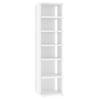 vidaXL Mueble zapatero madera contrachapada blanco 27,5x27x102 cm