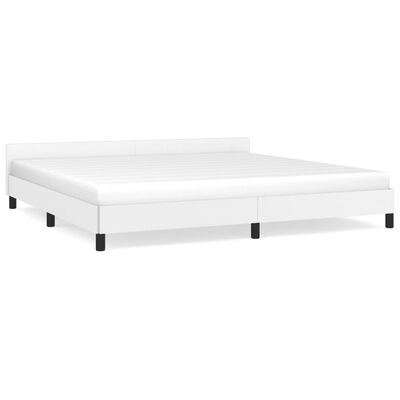 vidaXL Estructura de cama con cabecero sin colchón blanco 200x200 cm