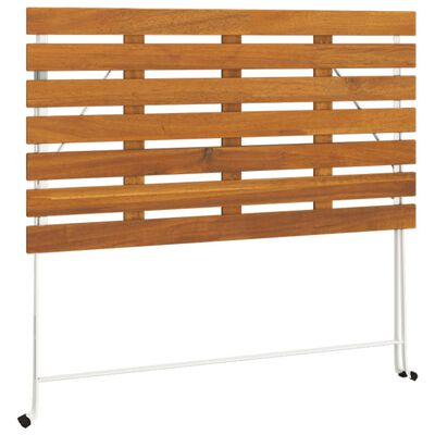 vidaXL Mesa de cafetería plegable madera acacia y acero 100x54x71 cm