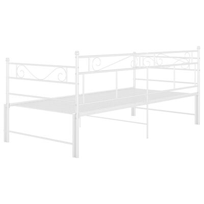 vidaXL Sofá cama extraíble sin colchón metal blanco 90x200cm