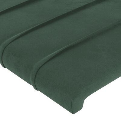 vidaXL Cama box spring con colchón terciopelo verde oscuro 200x200 cm