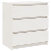 vidaXL Mesita de noche madera maciza de mango blanco 60x36x64 cm