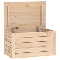 vidaXL Caja de almacenaje madera maciza de pino 59,5x36,5x33 cm