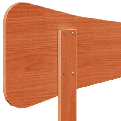 vidaXL Cabecero de cama madera maciza de pino marrón cera 75 cm