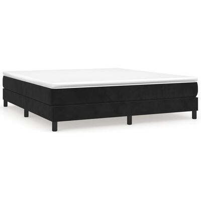 vidaXL Cama box spring con colchón terciopelo negro 160x200 cm