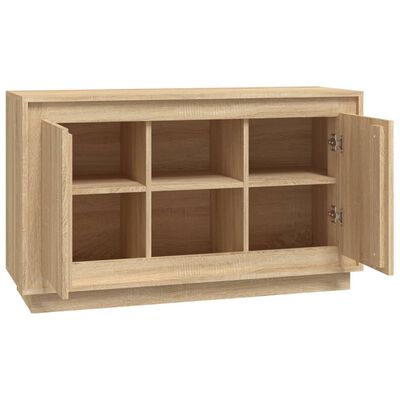 vidaXL Aparador de madera contrachapada roble Sonoma 102x35x60 cm