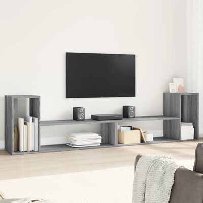 vidaXL Muebles de TV 2 uds madera ingeniería gris Sonoma 100x30x50 cm