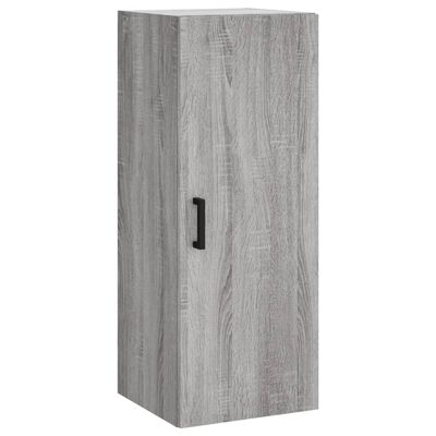 vidaXL Aparador alto madera contrachapada gris Sonoma 34,5x34x180 cm