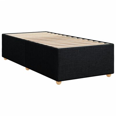 vidaXL Cama box spring con colchón tela negro 100x200 cm