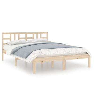 vidaXL Estructura de cama de madera maciza 140x200 cm