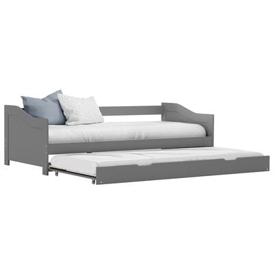 vidaXL Estructura de sofá cama madera de pino gris 90x200 cm | vidaXL.es