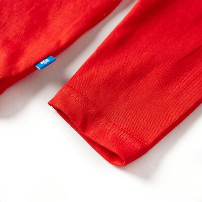 Camiseta infantil de manga larga rojo 128