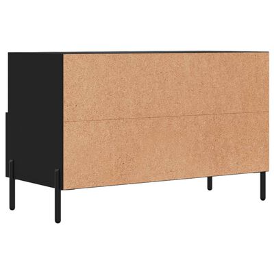 vidaXL Mueble para TV madera contrachapada negro 80x36x50 cm