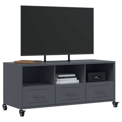 vidaXL Mueble de TV acero gris antracita 100,5x39x43,5 cm