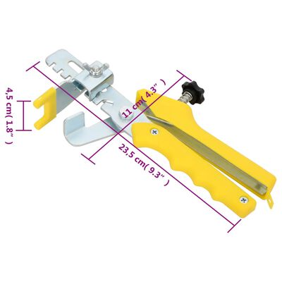 vidaXL Sistema para nivelación de azulejos 250 cuñas 500 calzos 3 mm