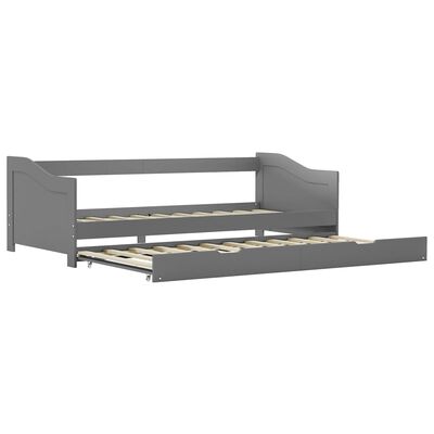 vidaXL Estructura de sofá cama extraíble sin colchón gris 90x200cm