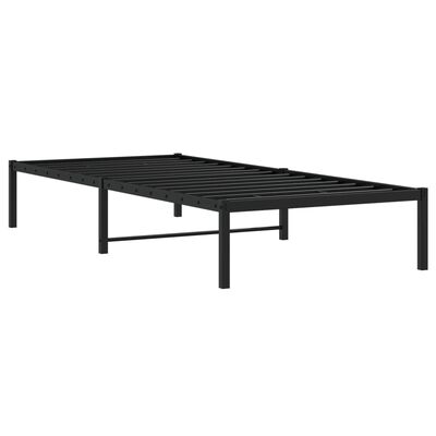 vidaXL Estructura de cama sin colchón metal negro 90x190 cm