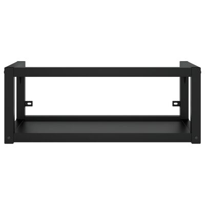 vidaXL Estructura de lavabo suspendido hierro negro 79x38x31 cm