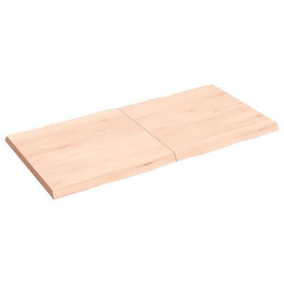 vidaXL Tablero de mesa madera maciza borde natural 120x60x(2-4) cm