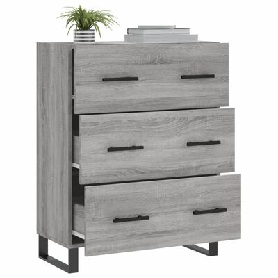 vidaXL Aparador de madera de ingeniería gris Sonoma 69,5x34x90 cm