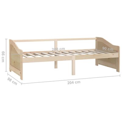 vidaXL Sofá cama de 3 plazas sin colchón 90x200 cm