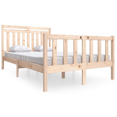 vidaXL Estructura de cama de madera maciza 140x200 cm