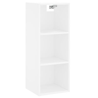 vidaXL Aparador alto madera contrachapada blanco 34,5x34x180 cm