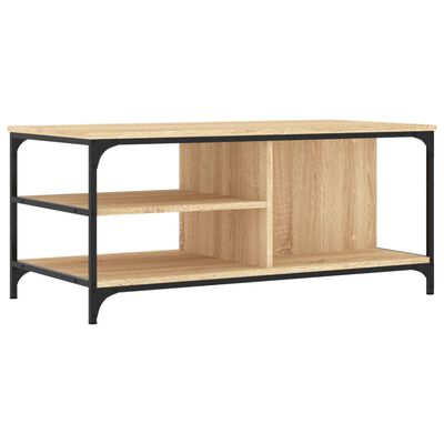 vidaXL Mesa de centro madera contrachapada roble Sonoma 100x50x45 cm