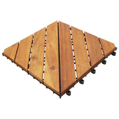 vidaXL Baldosas de terraza 10 uds madera maciza de acacia 30x30 cm