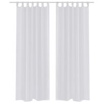 vidaXL Cortina blanca transparente 2 piezas 140x245 cm