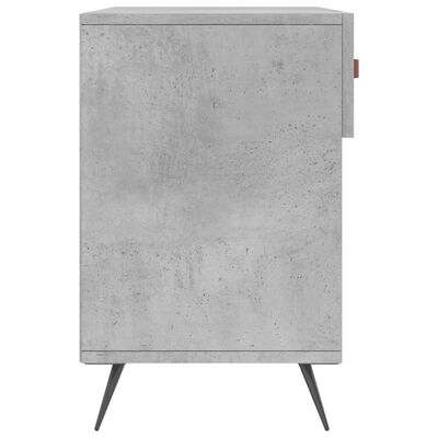 vidaXL Banco zapatero madera de ingeniería gris hormigón 102x35x55 cm