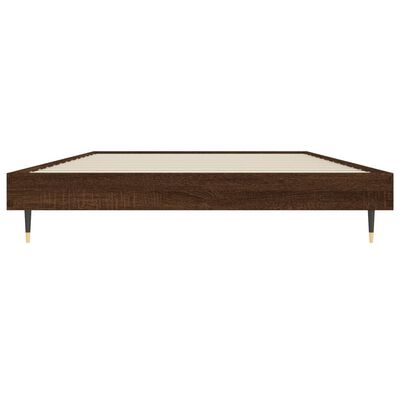 vidaXL Estructura de cama sin colchón madera marrón roble 100x200 cm